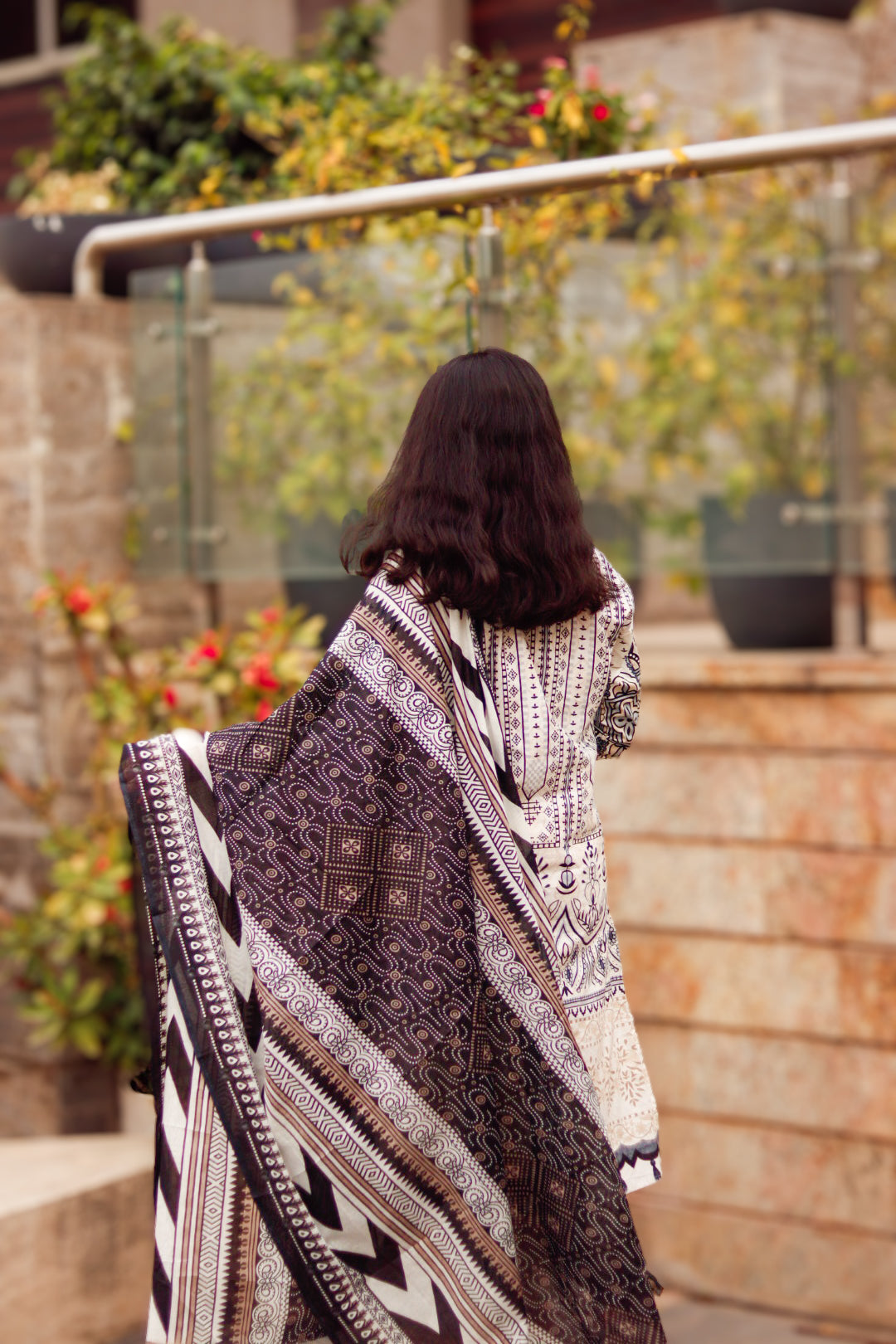 Noor-e-Shaam Digital printed cotton kurta pant dupatta set