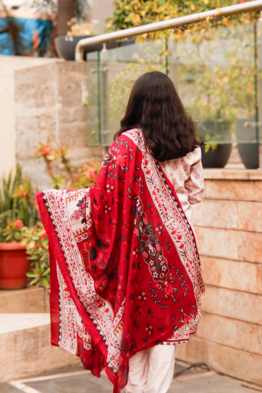 vine Digital printed  cotton kurta pant dupatta set