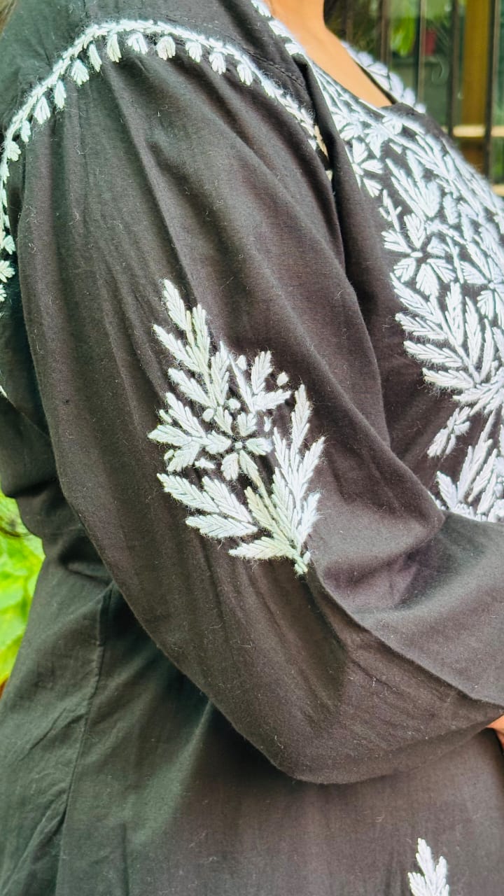 Black chikankari Kurti Pant