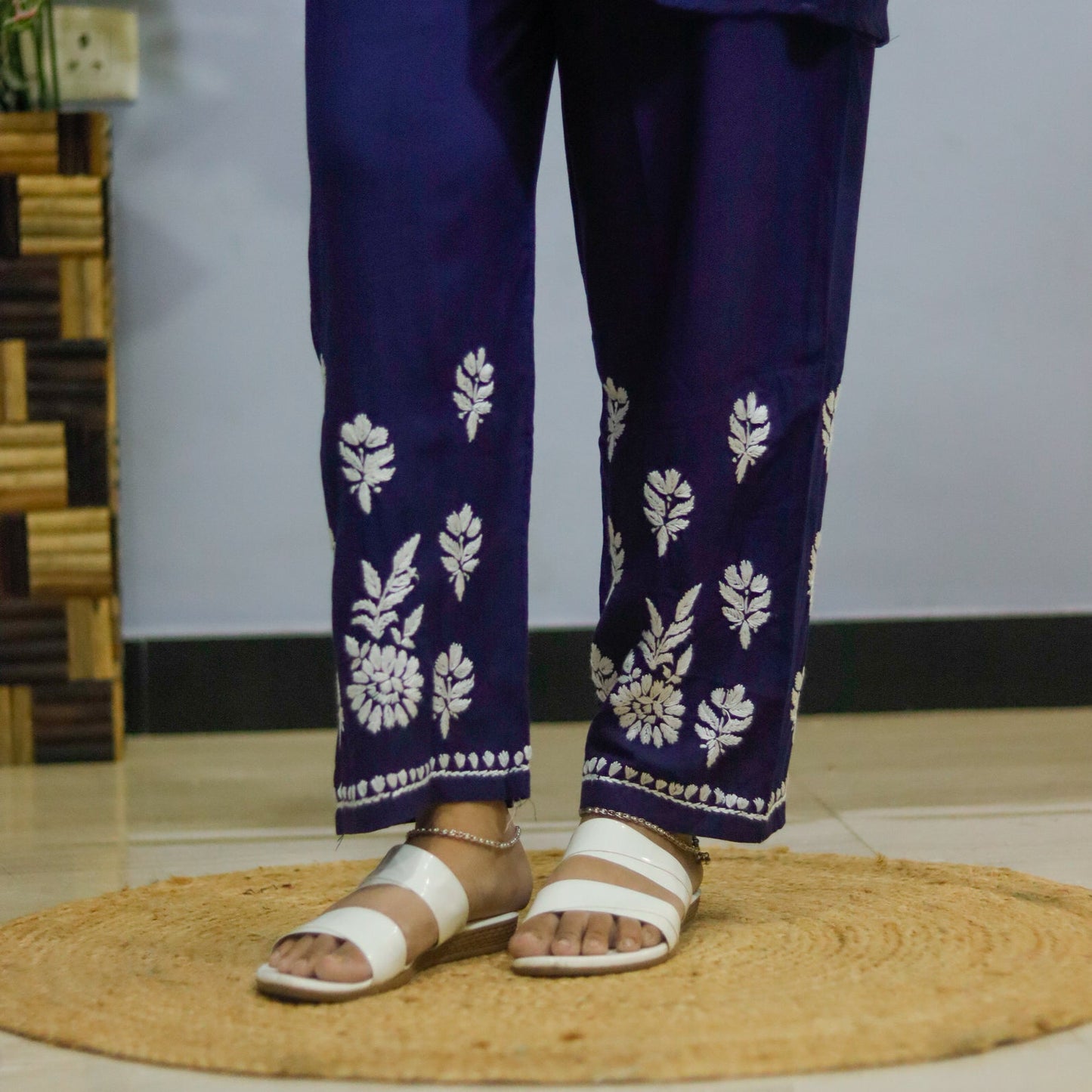 Navy Blue Chikankari Coord Set