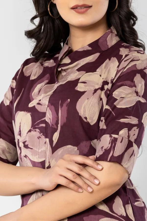 Vine cotton flex as khadi style kurti pant set for women