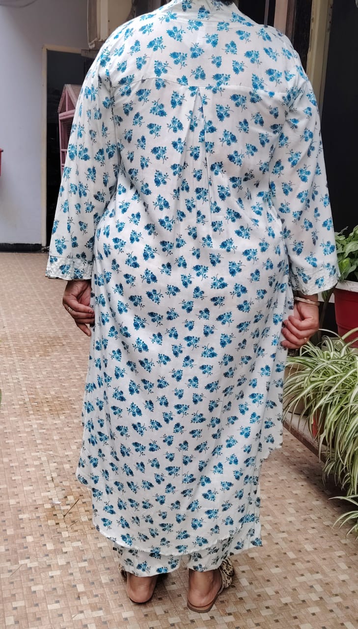 White Blossom Floral Cord Set