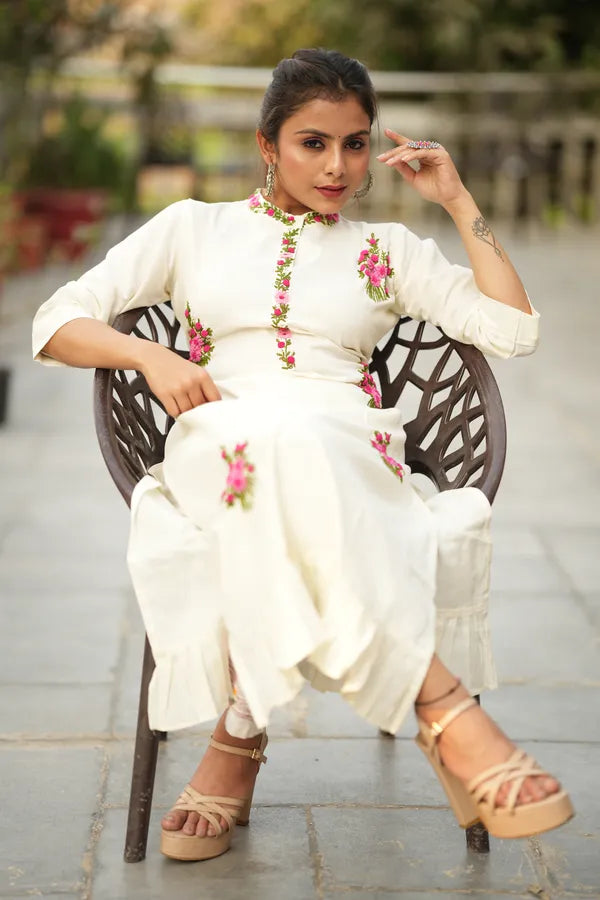 organic cotton hand work kurti